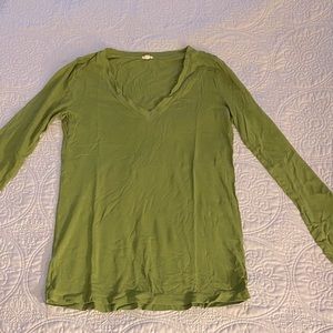 J Crew Long sleeved modal blend Tee shirt V neck S